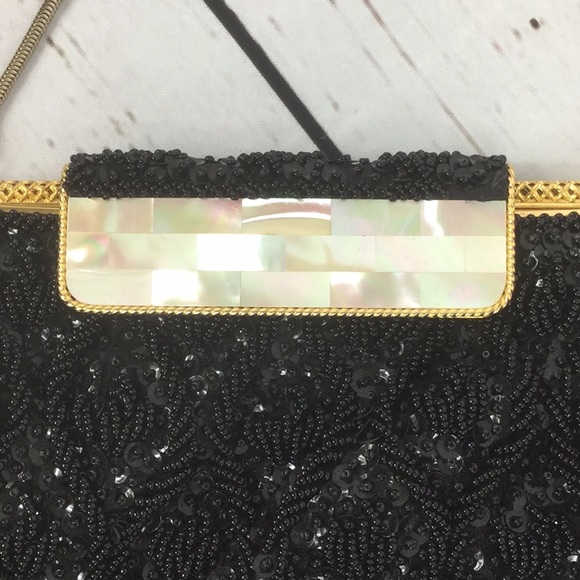 Vintage Vivant by Sarne Black Beaded Evening Bag - Picture 2 of 8